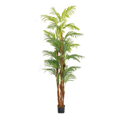 China Wholesale Minimalist Indoor Kwai Outdoor Plastic Palm Tree Trunks Fake Green Plants Decoration Plants Artificial Trees for sale