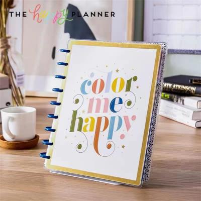 China Easy Journaling Heart Shaped Plastic Spiral Binding Notebook With Month Labels For Student Diary for sale