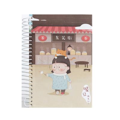 China Small MOQ Easy Enrolling Wholesale Custom Size Cartoon Pattern Spiral Coil Inside Notebook Notebook Diary Students for sale