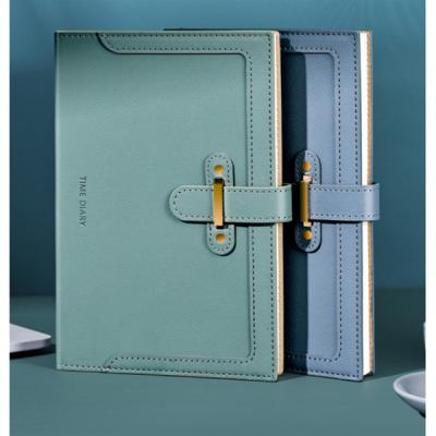 China Easy Writing Latest Design Custom Logo Business Economic Planners Notebooks Custom Hardcover PU Leather Magnet Clasp A4 For Business for sale