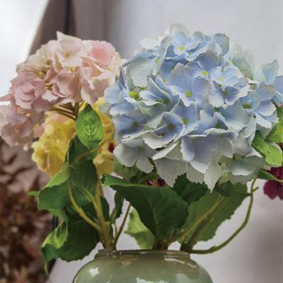 China 72 Real Flower Heads Silk Hydrangea Artificial Flowers Supplier Durable Touch Manufacturer for sale