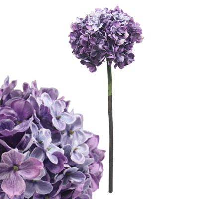 China With 2022 Large Stems Good Quality Long French Style Hydrangea Flower To Wedding Autumn Color Artificial Flowers Single Hydrangea for sale