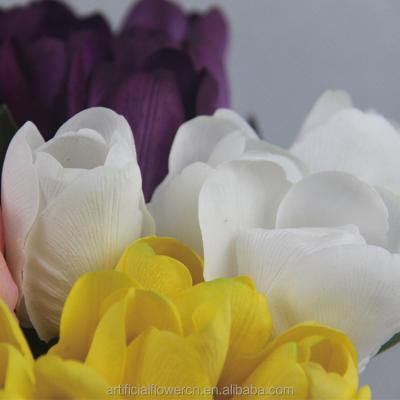 China Artificial Wedding Reception Flower Tender White Flowers Silk Tulip for Wedding Decor and Reception for sale