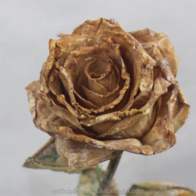 China Bridal Bouquets Single Silk Floral Silk Flower Roses Artificial Dry Arrangement For Decoration for sale