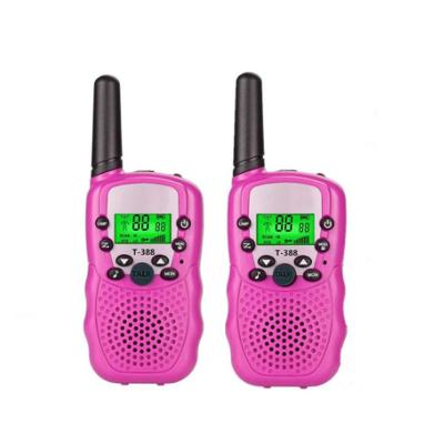 China ABS 8 Kilometers Long Range 2 Pack Toys Kids Pink Walkie Talkie With 22 Channels And 2 Way Radios for sale