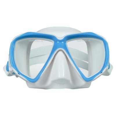 China Popular Dive Mask Teenager Kids Free Diving Mask Factory Design 180 Wide View Mask Low Volume Tempered Glass Lens for sale