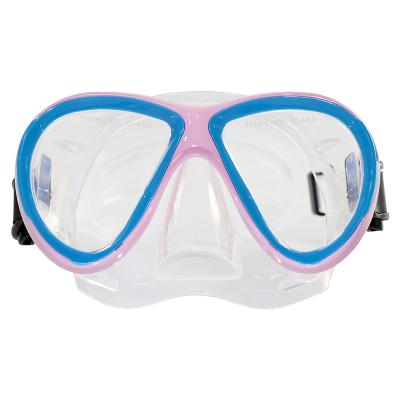 China Full Face 180 PC Wide Frame Commercial Mask Snorkel Silicone Strap Half Face Scuba Diving Freediving Mask For Kids Children for sale