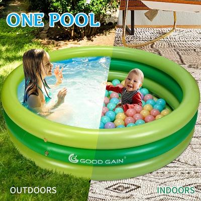 China Hot Backyard Home Green Celebrity Inflatable Garden Pool Children USA Family Inflatable Swimming Pool YHW for sale