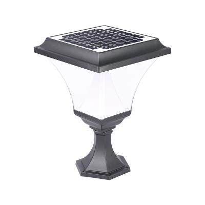 China Garden Waterproof Outdoor Garden Decorative Column Led Light Solar Column Head Light for sale