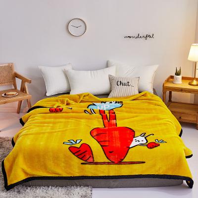 China PORTABLE Super Large Soft Raschel Blanket 200*230cm is very warm and thickened flannel home blanket for sale