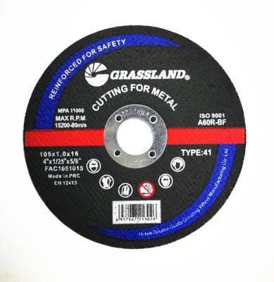 China OEM Aluminum Label 4 Inch 105 Mm Disc Cutting Disc Wheel Abrasive MPA EN12413 OSA for sale