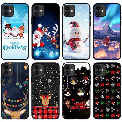 China Phone Protective Merry Christmas Tree Gift Cases Soft Pattern TPU Cell Phone Case For iPhone 12 Max Pro for sale