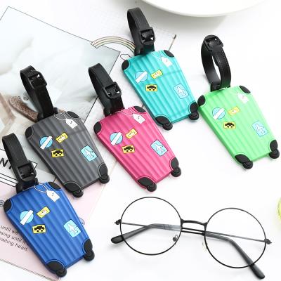 China Custom Wholesale Personalized Letter Silicone Luggage/Suitcase PVC Fashion Golf Soft Rubber Custom Luggage Tag For Traveling for sale