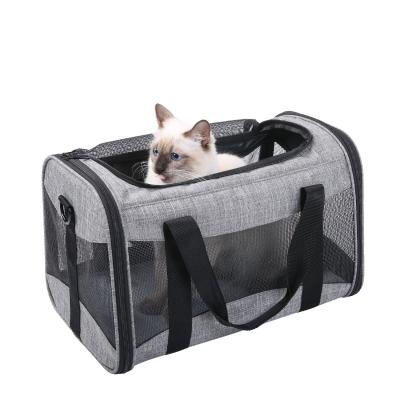 China Cat Carrier Bag Warm and Comfortable Portable Folding Pet Dog Carrier Cat Carrier Bag with Breathable Mesh for sale