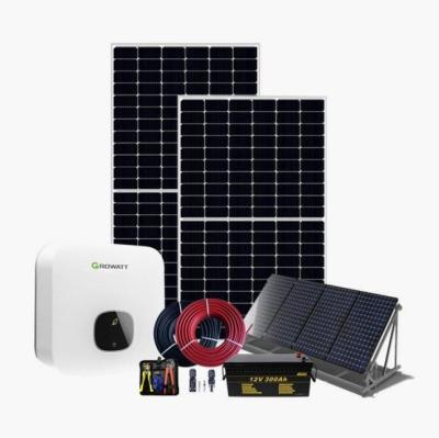 China Monocrystalline Silicon Off-Grid 2KW Battery Backup Home Complete Solar PV Module System Price for sale