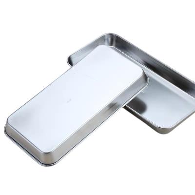 China Rectangular Tray Manufacturers Wholesale 201/304 Instrument Tray Tool Tray Dental Hospital Syringe Tray Wholesale for sale