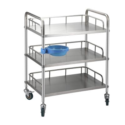 China Modern Wholesale Hospital Furniture Stainless Steel Medical Treatment Trolley Instrument Trolley for sale