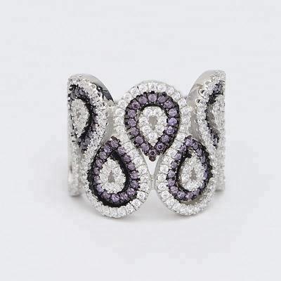 China High Quality Loose Ring Micro Pave Fashion Jewelry Can Do Gold Plated Real 925 Sterling Silver Loose Ring for sale