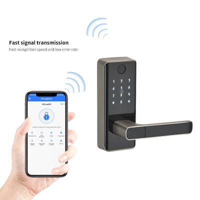 China Anti-Peep Code+Wrong-Try Lockout+Tamper Alarm Smart TTlock Password App Card Electronic mortise Door Lock for Airbnb for sale