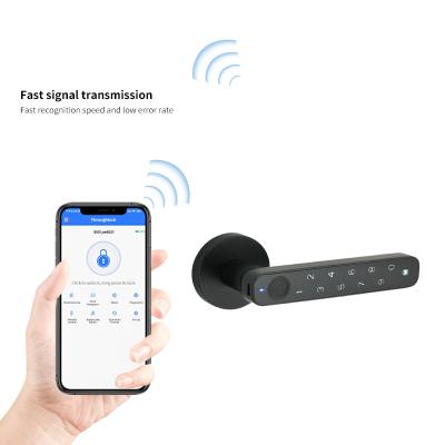 China Anti-Peep Code+Wrong-Try Lockout+Tamper Alarm Biometric Keyless Entry Door Handle Fingerprint Door Lock Smart Door Lock for Home Apartments Office Hotel for sale