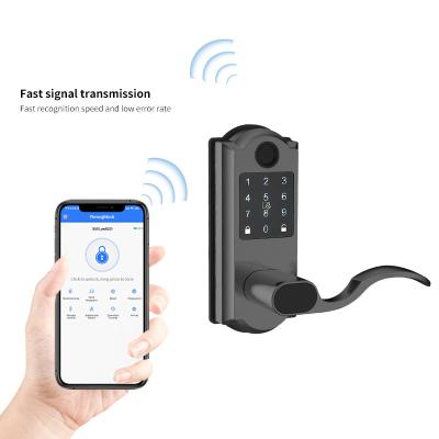 China Anti-Peep Code+Wrong-Try Lockout+Tamper Alarm TTLock Coded Digital Smart Lock Touch Screen Keypad mortise Smart Electronic Door Lock Single Latch Keyless Deadbolt Lock for sale