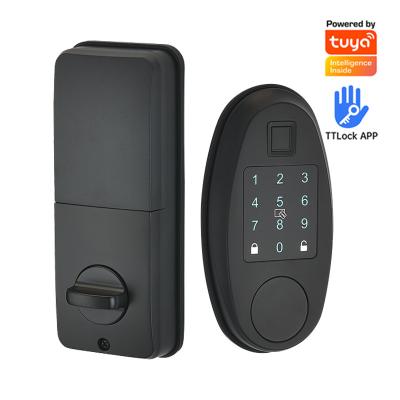 China Anti-Peep Code+Wrong-Try Lockout+Tamper Alarm TTLock Coded Digital Smart Lock Touch Screen Keypad Deadbolt Smart Electronic Door Lock Single Latch Keyless Deadbolt Lock for sale