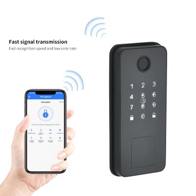 China Anti-Peep Code+Wrong-Try Lockout+Tamper Alarm TTLock Coded Digital Smart Lock Touch Screen Keypad Deadbolt Smart Electronic Door Lock Single Latch Keyless Deadbolt Lock for sale