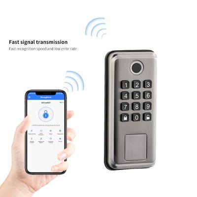 China Anti-Peep Code+Wrong-Try Lockout+Tamper Alarm high security waterproof bedroom door ttlock deadbolt front digital electronic smart keypad deadbolt lock with wifi for sale