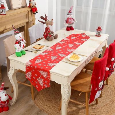 China Disposable Merry Christmas Decorate Table Runner Table Flag Creative Christmas Coffee Table For Restaurant Office Decoration for sale