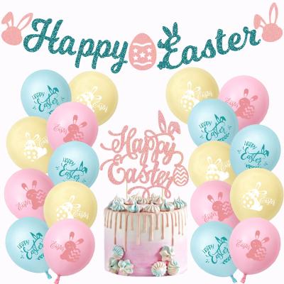 China St Patrick's Day Party Decoration 2022 New Design Easter Theme Party Supplier Bunny Holiday Party Decoration Balloon Cake Topper Banner Wall Party Decor for sale