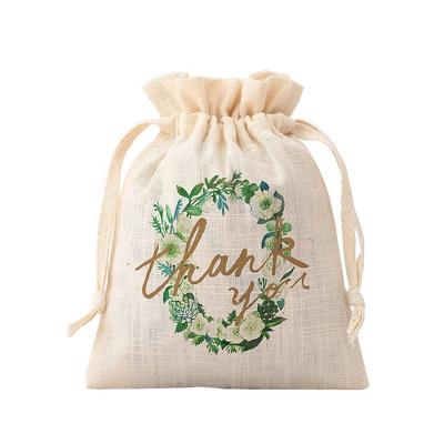 China 100% Organic Cottons Eco-Friendly Christmas Gifts Custom Logo Packaging Drawstring Pouch Bag for sale