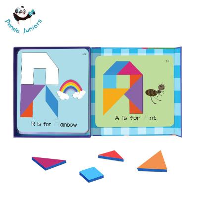 China Level Up Magnetic Wooden Tangram Puzzle Educational Games And Puzzles Physical Development for sale