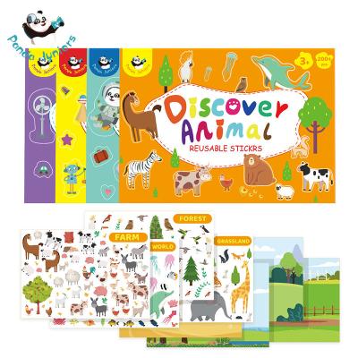 China Learn Knowledge Reusable Sticker Book Paper Stimulate Creativity CMYK Printed for sale