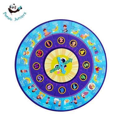 China Baby Daily Routine Round Jigsaw Puzzle , Educational Activity Toys Hand Eye Coordination for sale