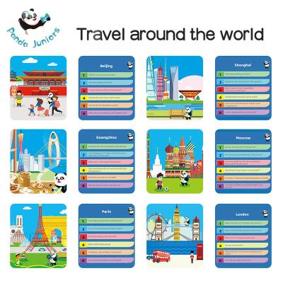 China Travel Around The World Preschool Learning Cards , Baby Learning Flashcards 20 Cities for sale