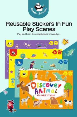 China Discover Game Reusable Animal Stickers , Imaginative Reusable Stickers For Kids for sale