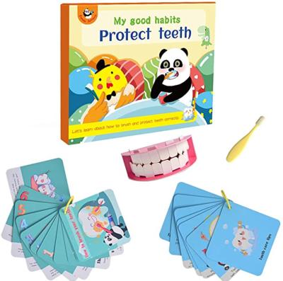 China Interactive Early Childhood Development Toys Tooth Brushing Book Sets For Kids for sale