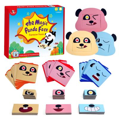 China DIY Creative Facial Expression Puzzle Toy Kindergarten Teaching Aids Facial Expressions Educational Toys for sale