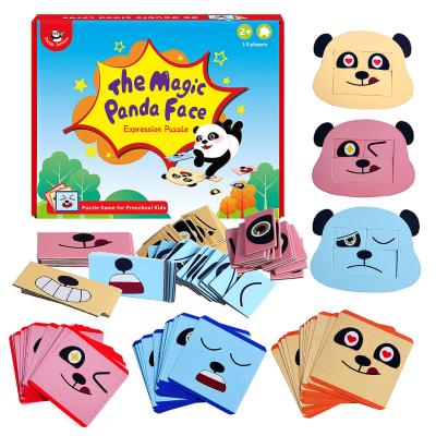 China Facial Features Change Expressions Play Teaching Aids Kindergarten Handmade Toys Children'S Puzzke for sale