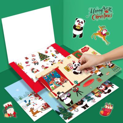 China Kids Sticker Activity Books Set Full Color Background Pages Cling Style for sale