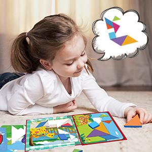 China Colorful Magnetic EVA Tangram Toys Portable Functional for sale