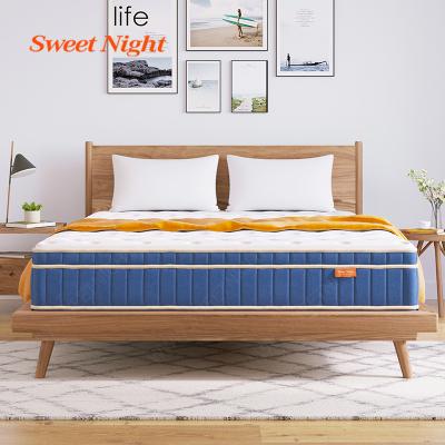 China Sweetnight Hotel Foldable Bed Sit Top King Queen Size In A Box Roll Up Natural Memory Foam Latex Pocket Spring Mattress for sale