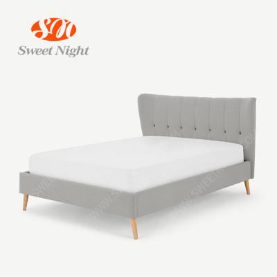 China Designer Fabric Tufted Luxury Modern Hotel King Full Full Size Bed for sale