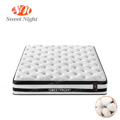 China Sweetnight Foldable Individually Wrapped Coils Pocket Innerspring Mattress Collection Luxe Hybrid Spring Bed Mattress for sale