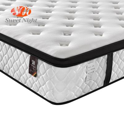 China Foldable Hotel King Queen Size Euro Pillow Top Luxury Memory Foam Bed Natural Latex Roll In A Box Pocket Spring Mattress for sale