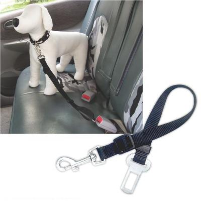 China New Pet Accessories Adjustable Safety Safety Pet Dog Car Seat Belt Stocked Nylon Buckle for sale