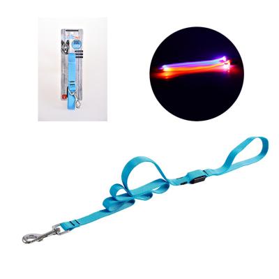 China Viable Wholesale Stock Led Visible Pet Lead Adjustable Durable Nylon Dog Leash for sale