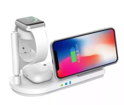 China Multifunctional Cell Phone 4 in 1 15W Qi Wireless Charger Dock Foldable Fast Charging Station for iPhone AirPods Watch for sale