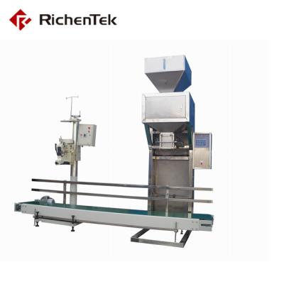 China Automatic 10kg 20kg Food Bags Dry Powder Filler Filling Weighing Sealing Seam Packing Machine for sale