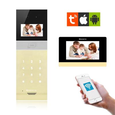 China Apartment System Exterior Opening By Tuya App Sensor Button Video Doorbell Camera For Apartment Video Door Phone for sale